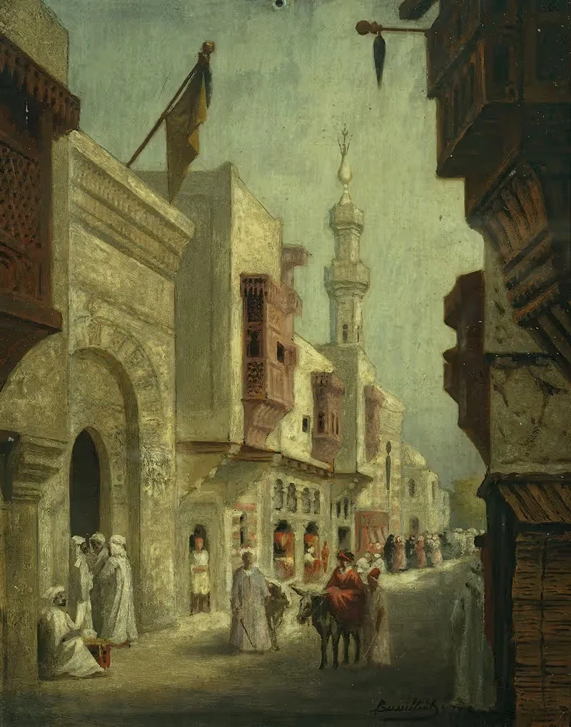 Улица Каира на выставке 1889 года by С. Бюссилье, 1889 — digital art print download