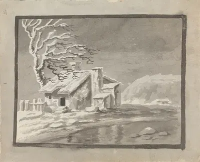 House With Tree by James Miller — digital art print download