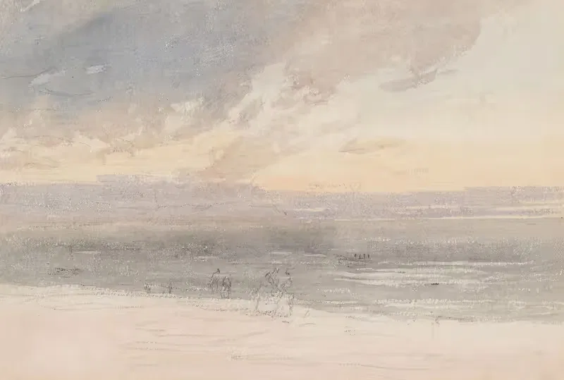 Sunset From The Shore by David Cox, 1783-1859 — digital art print download