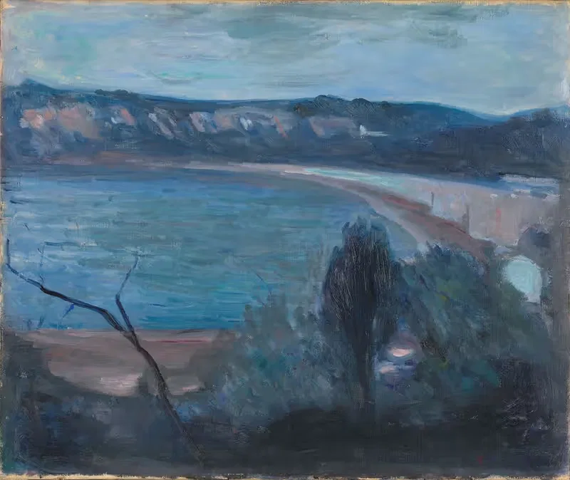 Moonlight by the Mediterranean by Edvard Munch, 1891 — digital art print download