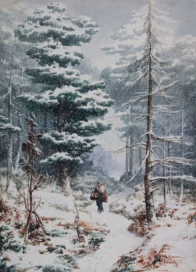 Реднал Вуд, зима by Илайджа Уолтон, 1850-1880 — digital art print download