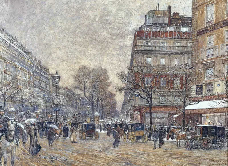 Перекресток Ришелье-Друо by Фредерик Убро, 1902 — digital art print download