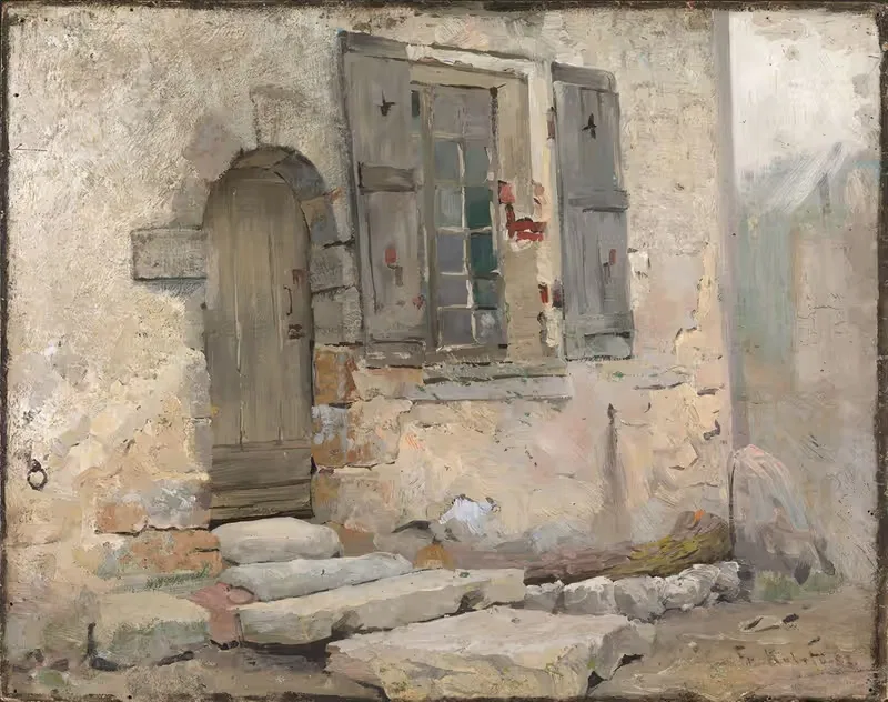 Стена дома в Грезе by Фредрик Колстё, 1882 — digital art print download