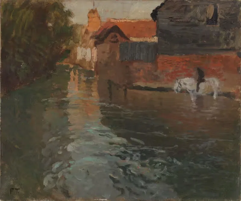 River in northern France — Frits Thaulow