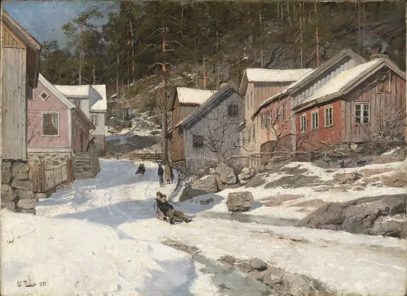 Улица в Крагерё by Фритс Таулов, 1882 — digital art print download