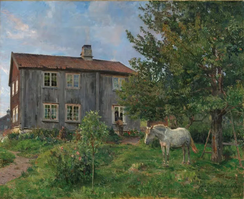 На ферме, Ульвин by Герхард Мунте, 1889 — digital art print download