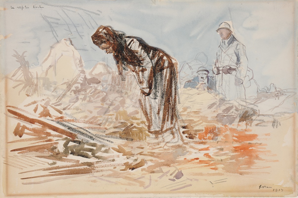 Le repli boche by Жан-Луи Форайн, 1917 — digital art print download