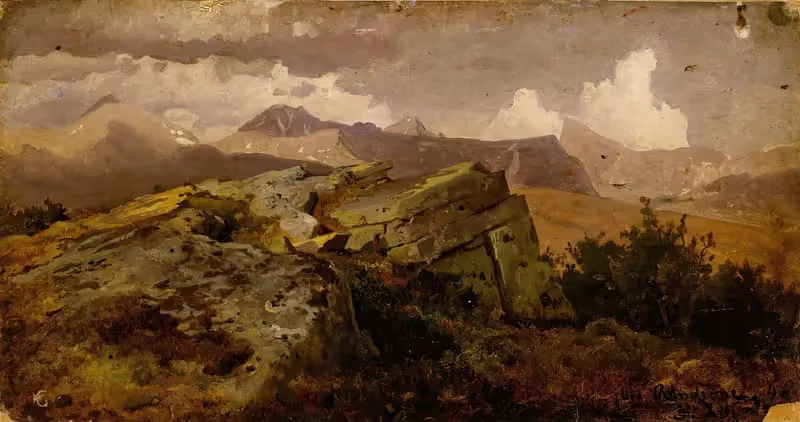 Norwegian Highlands by Hans Gude, 1846 — digital art print download