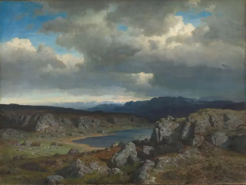 Норвежские горы by Ханс Гуде, 1857 — digital art print download