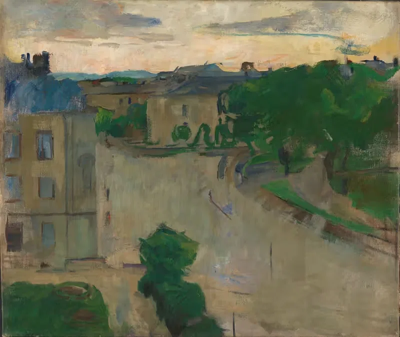 Вид с моего балкона, Ханстинсгате by Харриет Бакер, 1915 — digital art print download