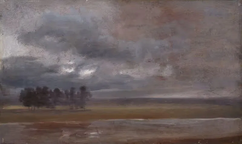 The Elbe in Rain by Johan Christian Dahl — digital art print download