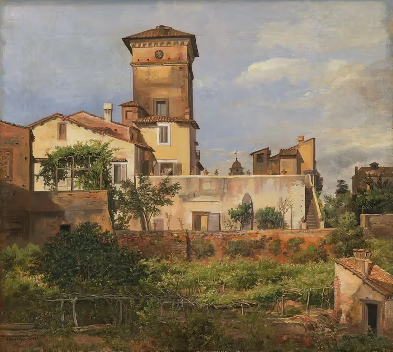 Вилла Мальта, Рим by Иоганн Кристиан Даль, 1821 — digital art print download