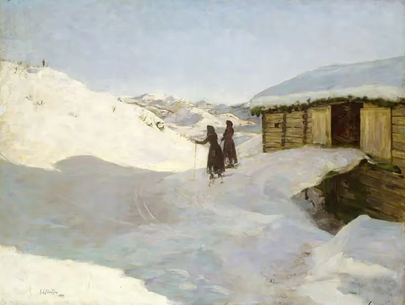 Зима в Вогсли в Телемарке by Якоб Глёрсен, 1900 — digital art print download
