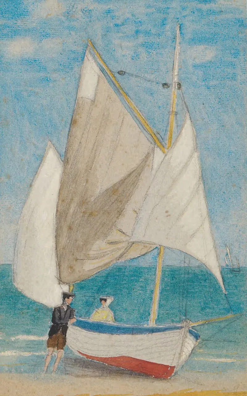 Рыболовная лодка by Джозеф Эдвард Саутолл, 1908 — digital art print download