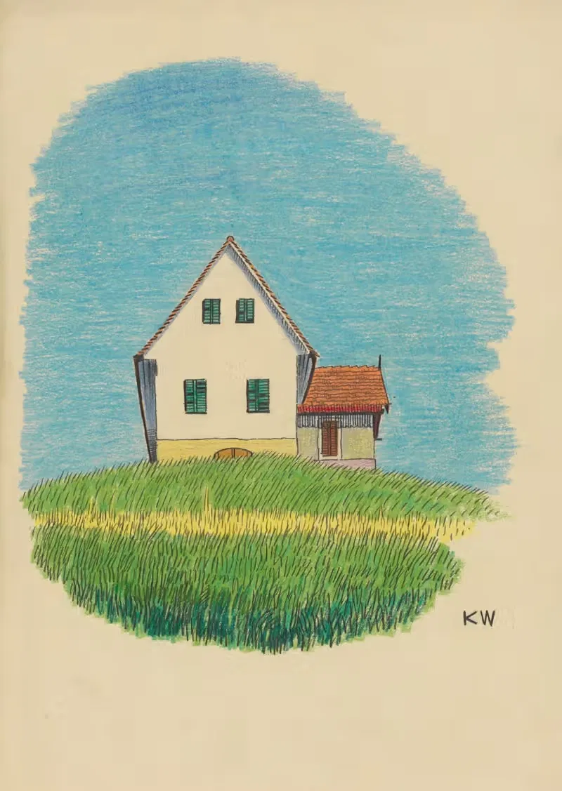 Ohne Titel (Haus in Wiese) — Karl Wiener