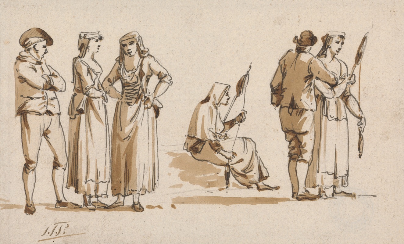 Italian Peasants by Джон Томас Серрес — digital art print download