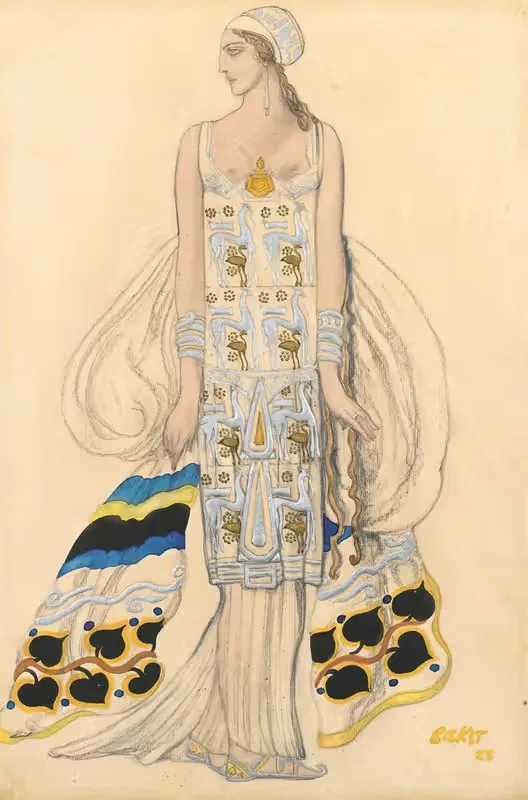 Costume Design For Ida Rubinstein In Phèdre — Léon Bakst