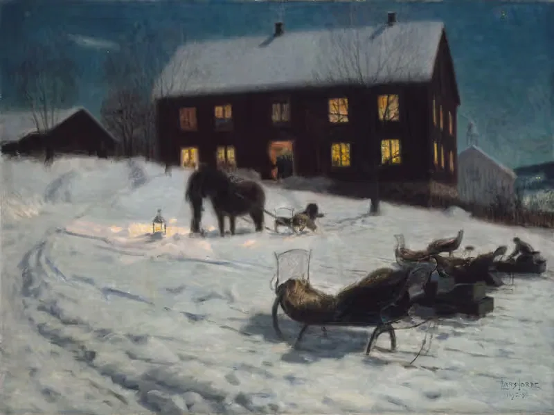 Christmas Party by Lars Jorde, 1895-1896 — digital art print download