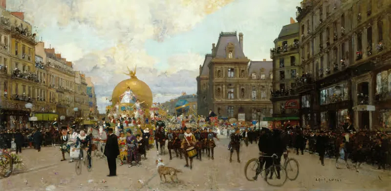 Половина поста в Париже by Луиджи Луар, 1912 — digital art print download