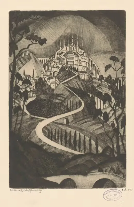 Гора by Лодевийк Шельфхаут, 1915 — digital art print download
