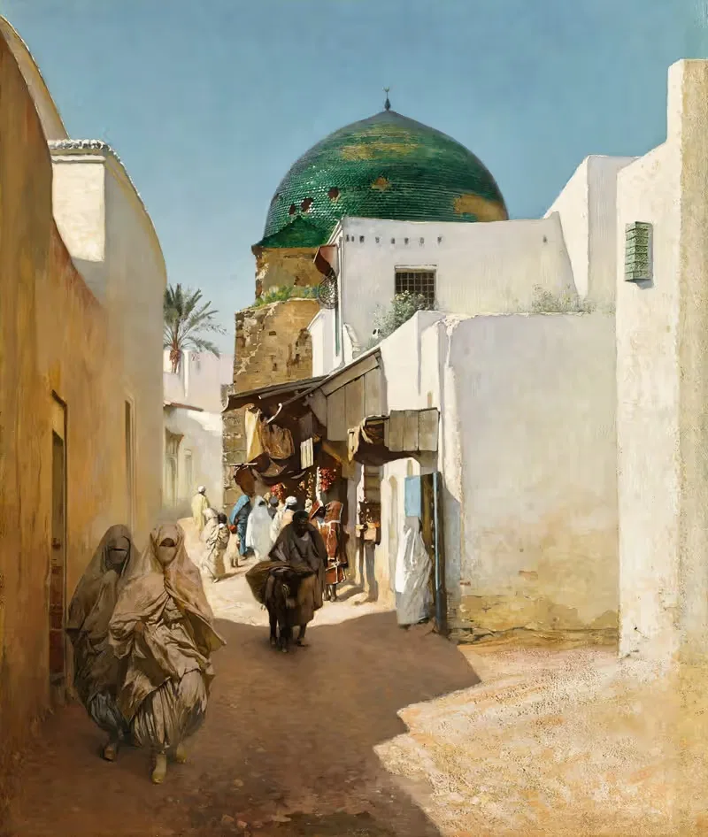 A sunlit street by Rubens Santoro — digital art print download