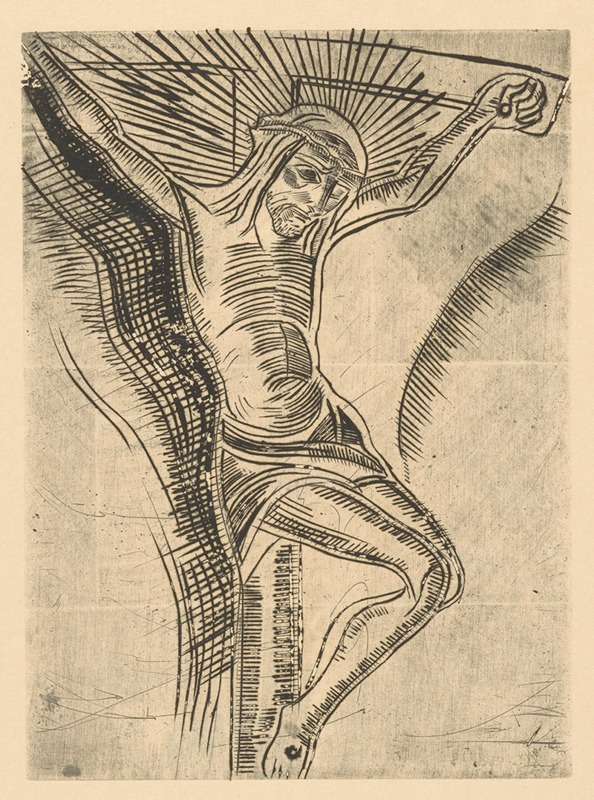 Christus aan het kruis 2 by Лодевийк Шельфхаут, 1935 — digital art print download