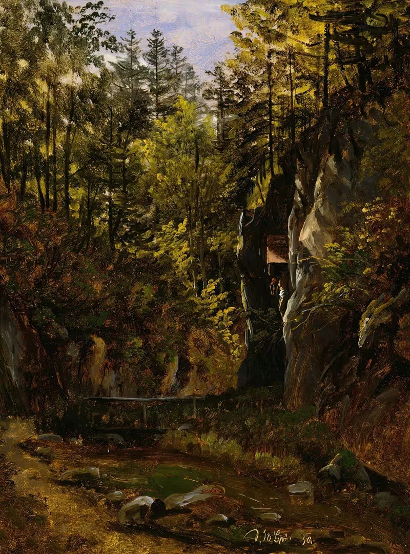 Лесная дорога с алтарем by Томас Фернли, 1830 — digital art print download