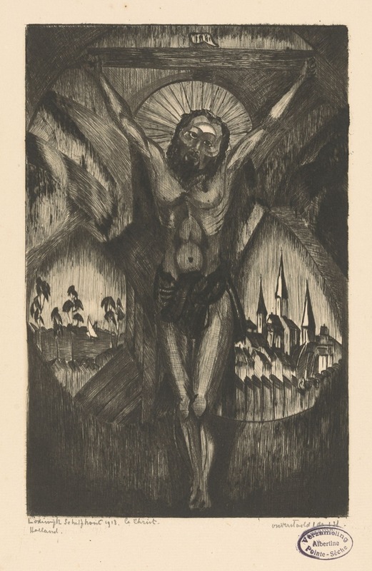 Christus aan het kruis. by Лодевийк Шельфхаут, 1935 — digital art print download