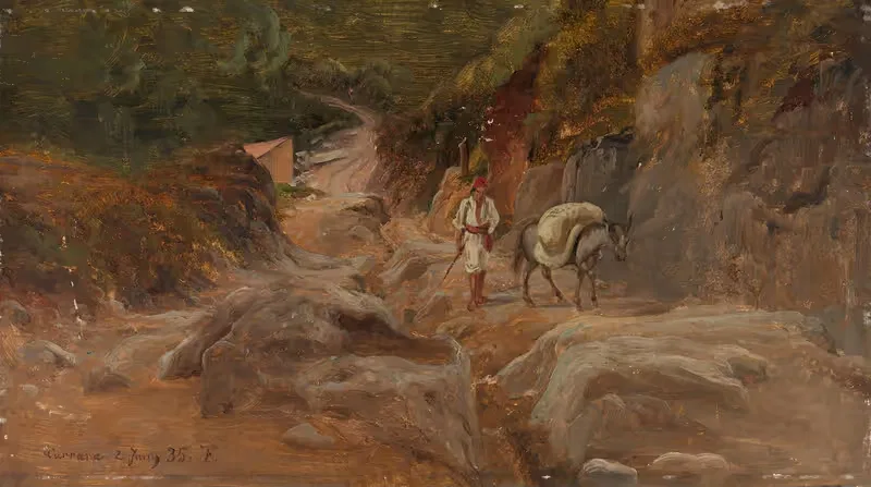 Дорога в Карраре by Томас Фернли, 1835 — digital art print download