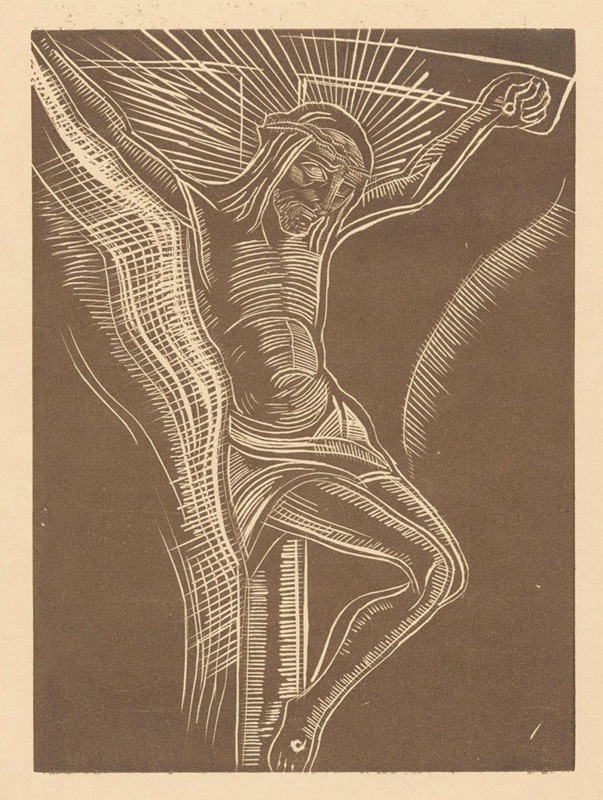 Christus aan het kruis by Лодевийк Шельфхаут, 1935 — digital art print download