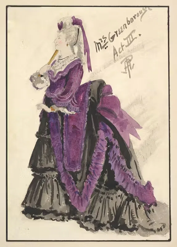 Design Costume for 'Mrs. Greenborough', Act III — Percy Anderson
