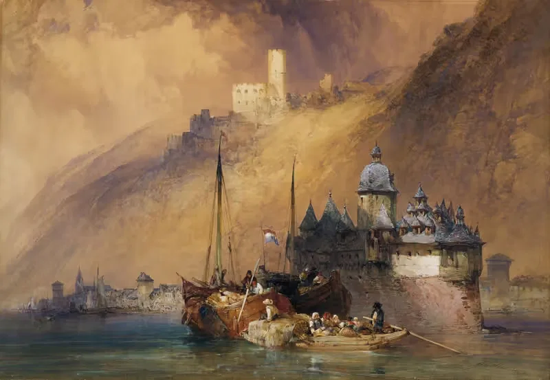 The Phalz Castle on the Rhine — William Callow