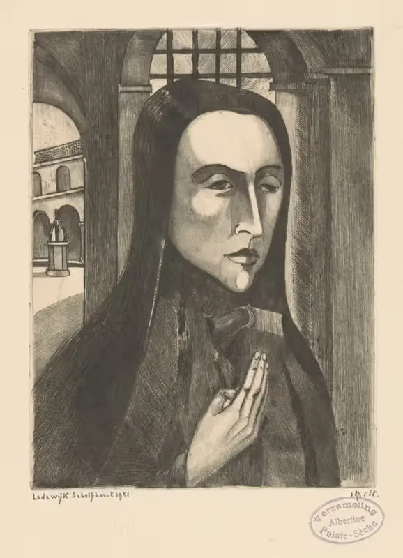 Corsicaanse vrouw by Lodewijk Schelfhout, 1921 — digital art print download
