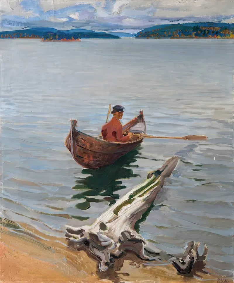 Гребец на озере by Аксели Галлен-Каллела, 1916 — digital art print download