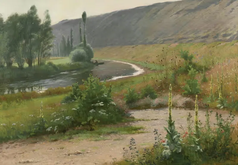 The river at Pagny la Blanche-Côte — Alfred Renaudin
