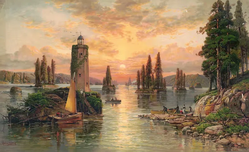 Тысяча островов, река Святого Лаврентия by Эндрю Мелроуз, 1887 — digital art print download