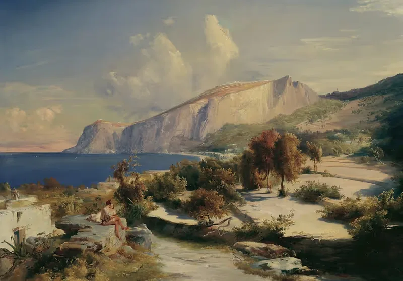 После полудня на Капри by Карл Блехен, 1829 — digital art print download