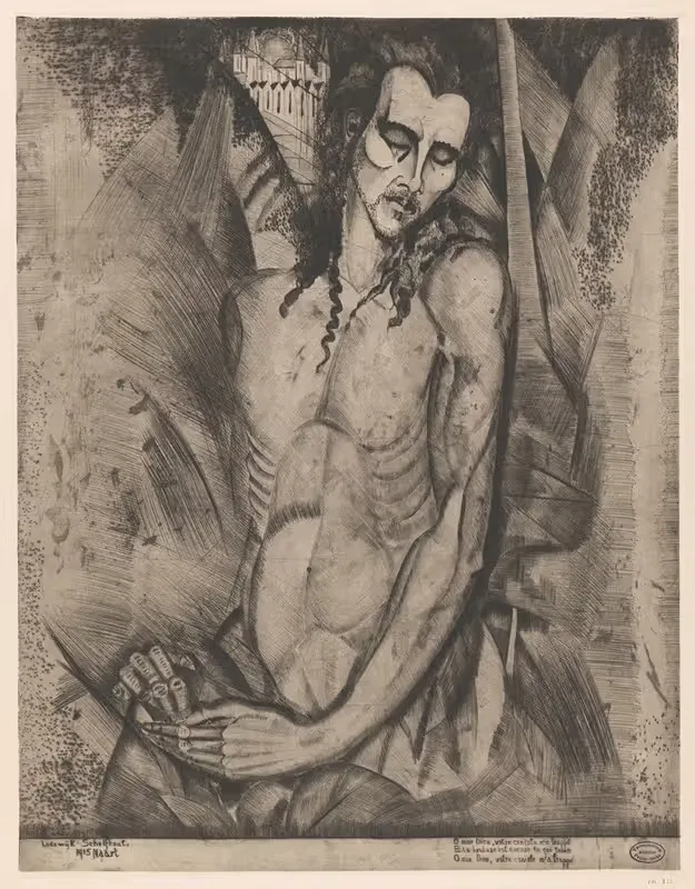 Нагой мужчина с закрытыми глазами — Лодевийк Шельфхаут