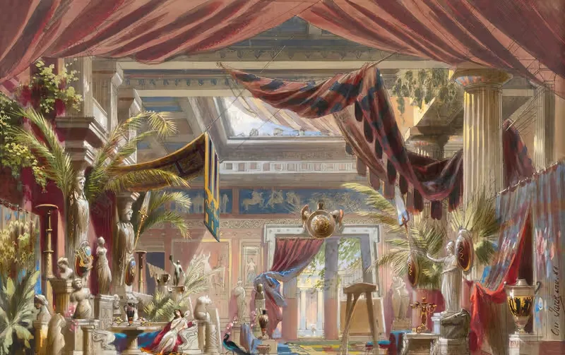 Сложный римский атриум by Кристиан Янк, 1883 — digital art print download