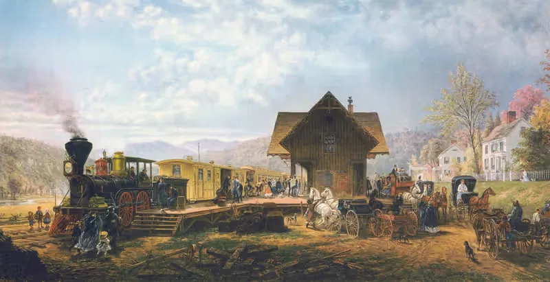 Номера на 9:45 утра, Стратфорд, Коннектикут by Эдвард Ламсон Генри, 1868 — digital art print download