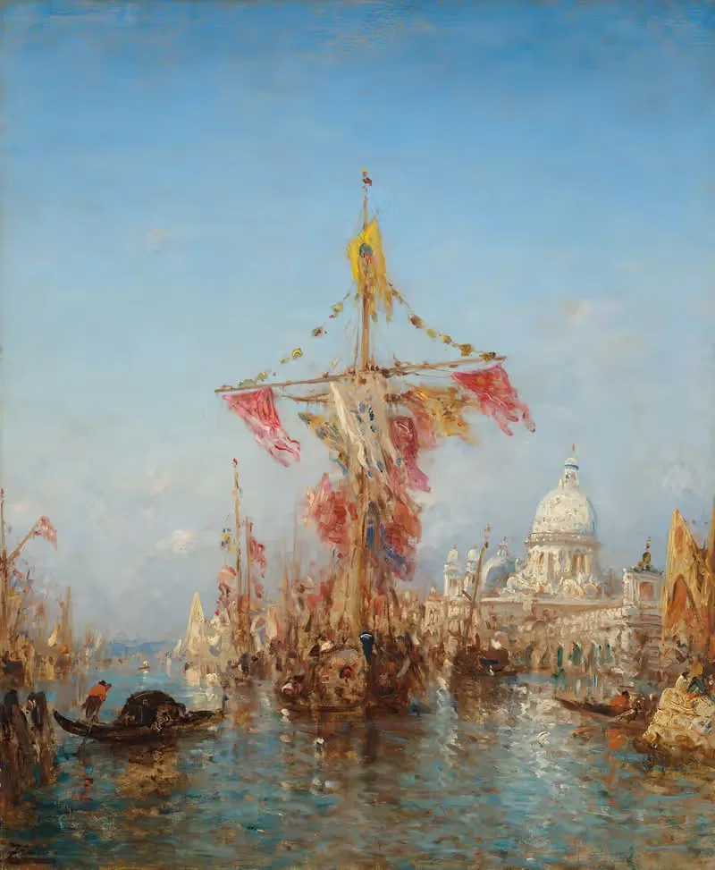 Fête de l’Assomption devant la Douane, Venise by Félix Ziem — digital art print download