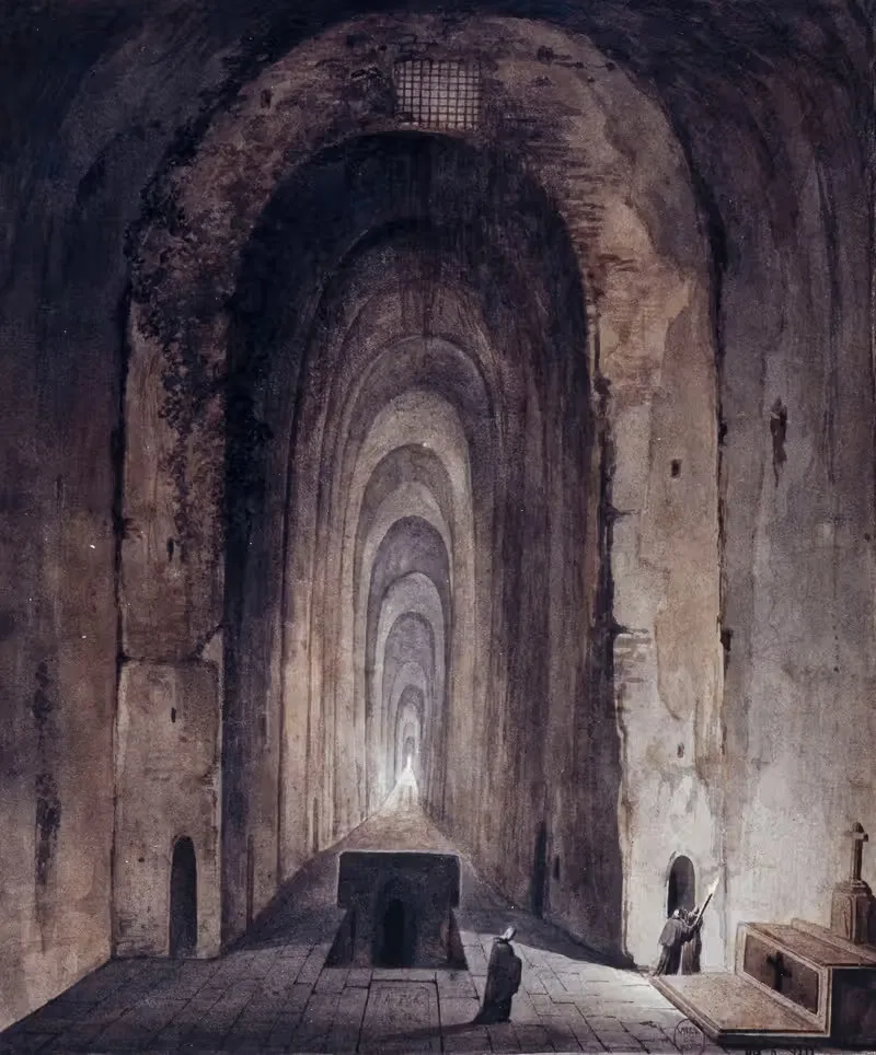 Les Catacombes de Saint-Agnès à Naples — François-Marius Granet