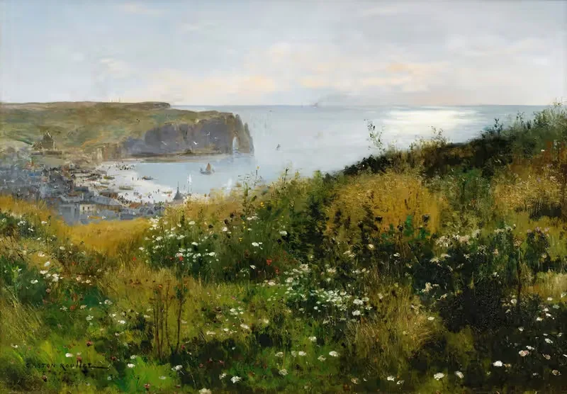 Вид на Этретат by Гастон Рулле, 1888 — digital art print download