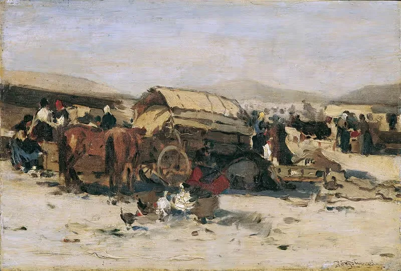 Венгерская рыночная сцена by Гергей Пёрге — digital art print download
