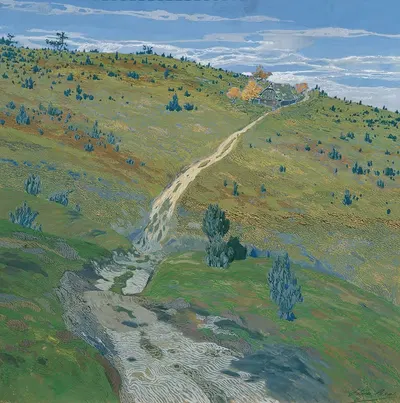 Горный путь в Бескидах by Хуго Баар, 1902 — digital art print download