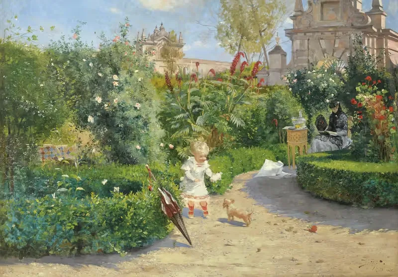 Сады Мурильо, Севилья by Хьюго Биргер, 1882 — digital art print download