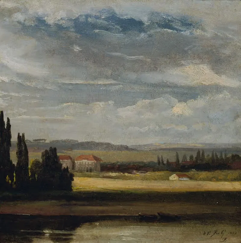 Landschaftsblick mit hohem Wolkenhimmel — Johan Christian Dahl