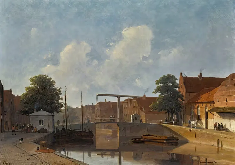 Голландский канал by Ян Вайсенбрух, 1850 — digital art print download