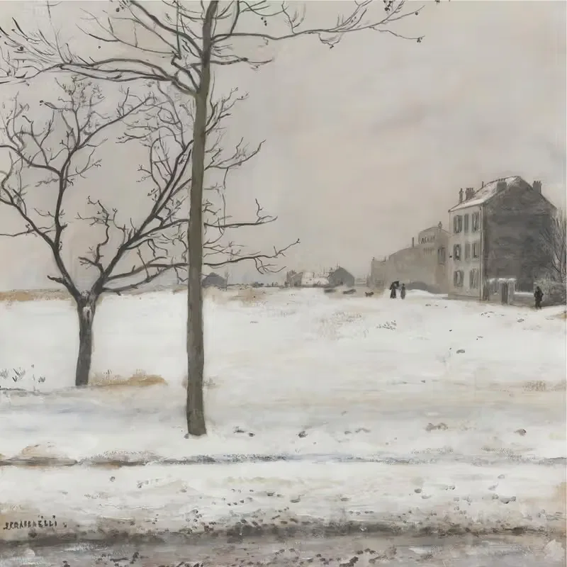 Монмартр под снегом by Жан Франсуа Раффаэлли — digital art print download