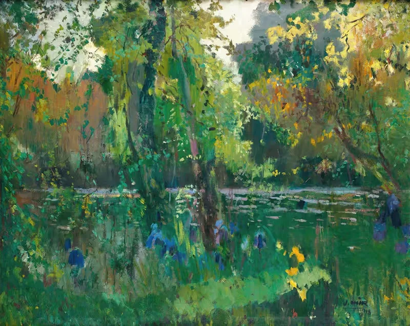 Берег реки в лесу by Хоакин Мир Тринксе, 1918 — digital art print download